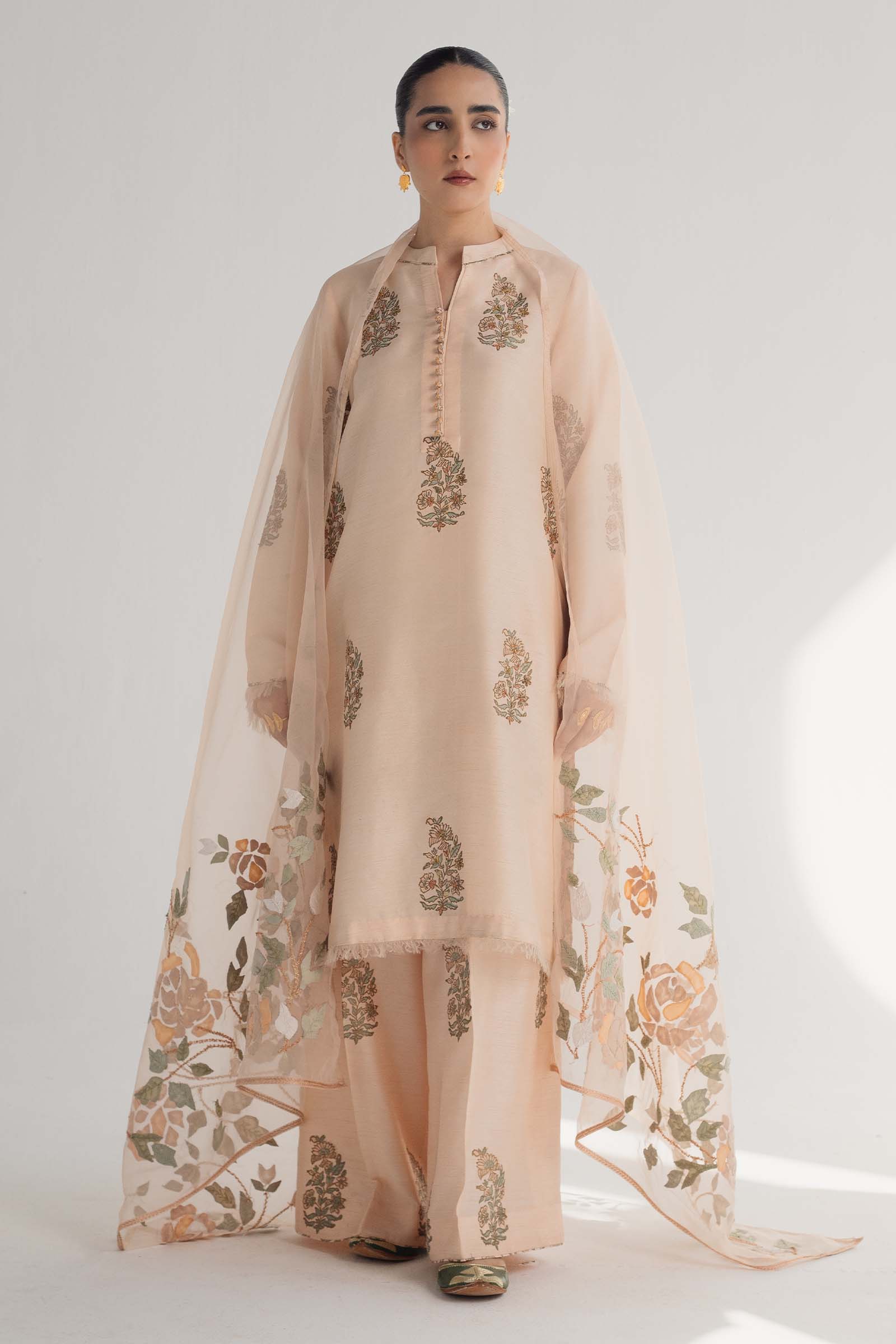 Zara Shahjahan | Handcrafted Suits | ZHC-049 - House Of Hania