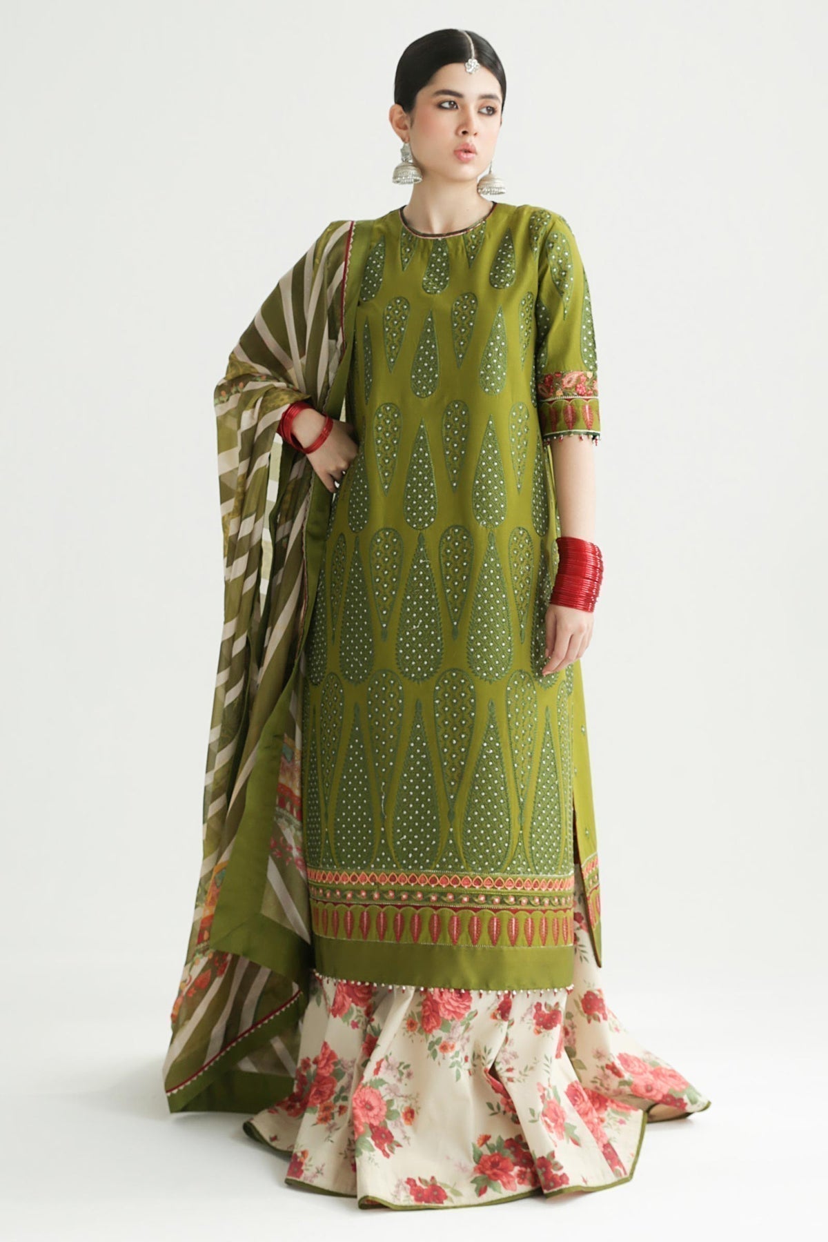 Zara Shahjahan | Luxury Lawn 24 | AAINA-8B - House Of Hania