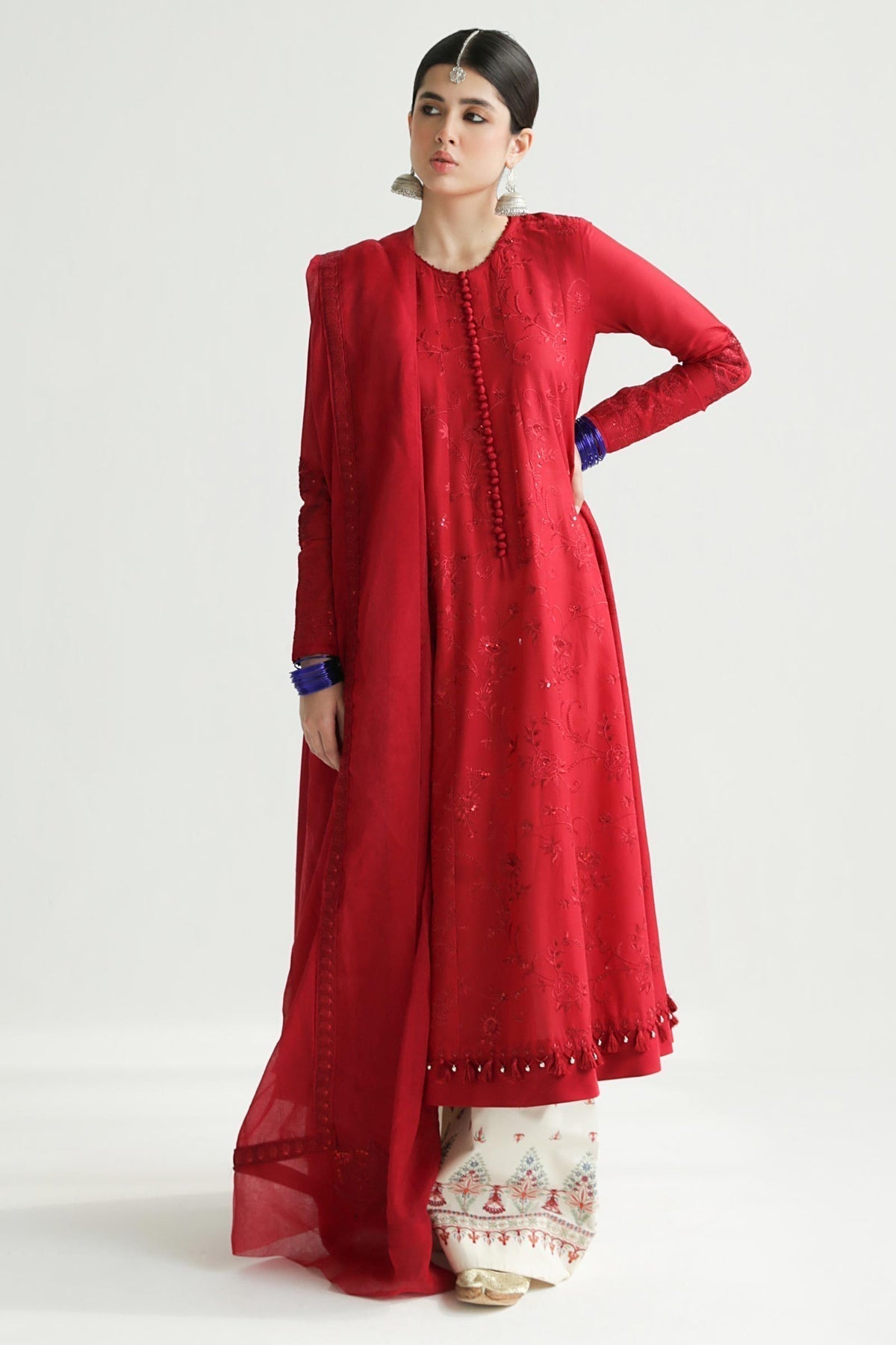 Zara Shahjahan | Luxury Lawn 24 | DEENA-12A - House Of Hania