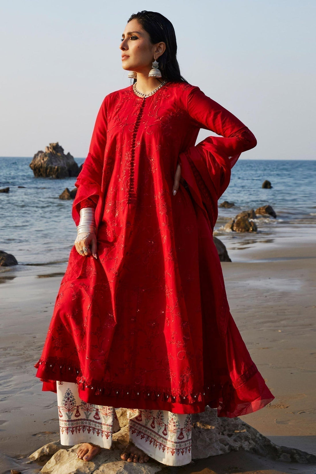 Zara Shahjahan | Luxury Lawn 24 | DEENA-12A - House Of Hania