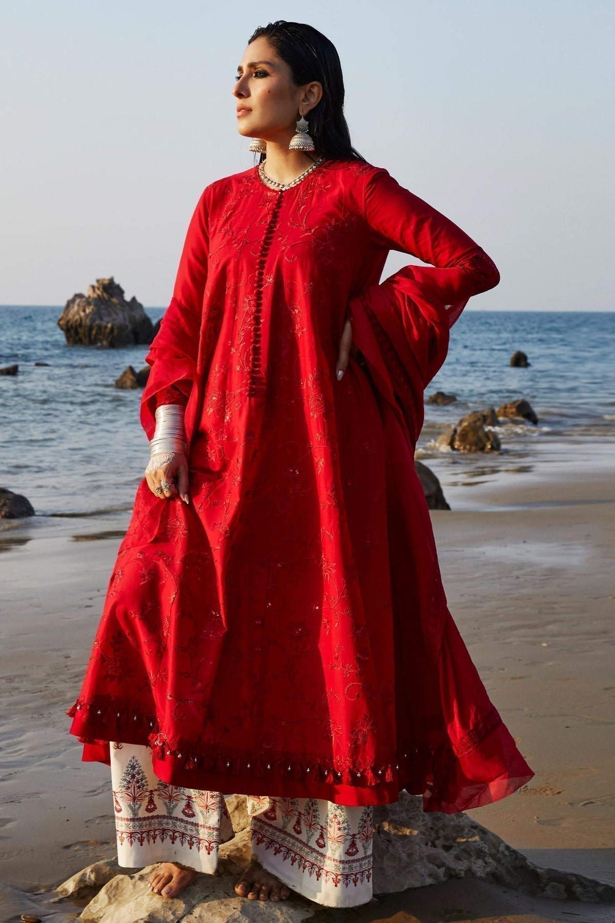 Zara Shahjahan | Luxury Lawn 24 | DEENA-12A - House Of Hania