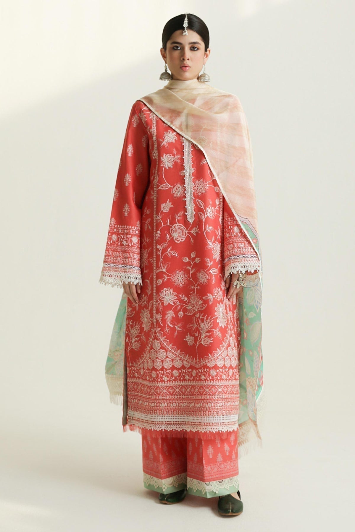 Zara Shahjahan | Luxury Lawn 24 | MAHI-1A - House Of Hania