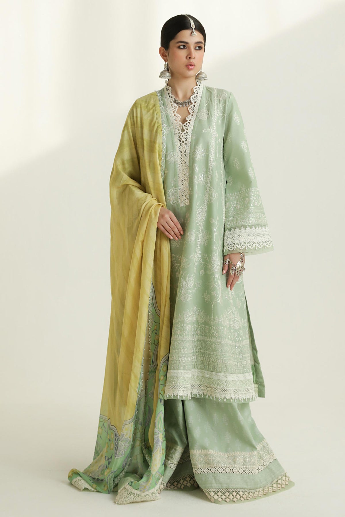 Zara Shahjahan | Luxury Lawn 24 | MAHI-1B - House Of Hania