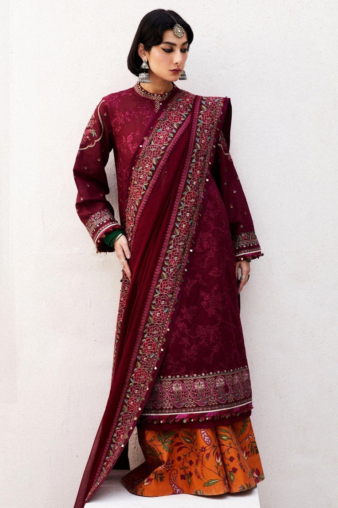 Zara Shahjahan | Luxury Lawn 24 | PARSA-9A - House Of Hania