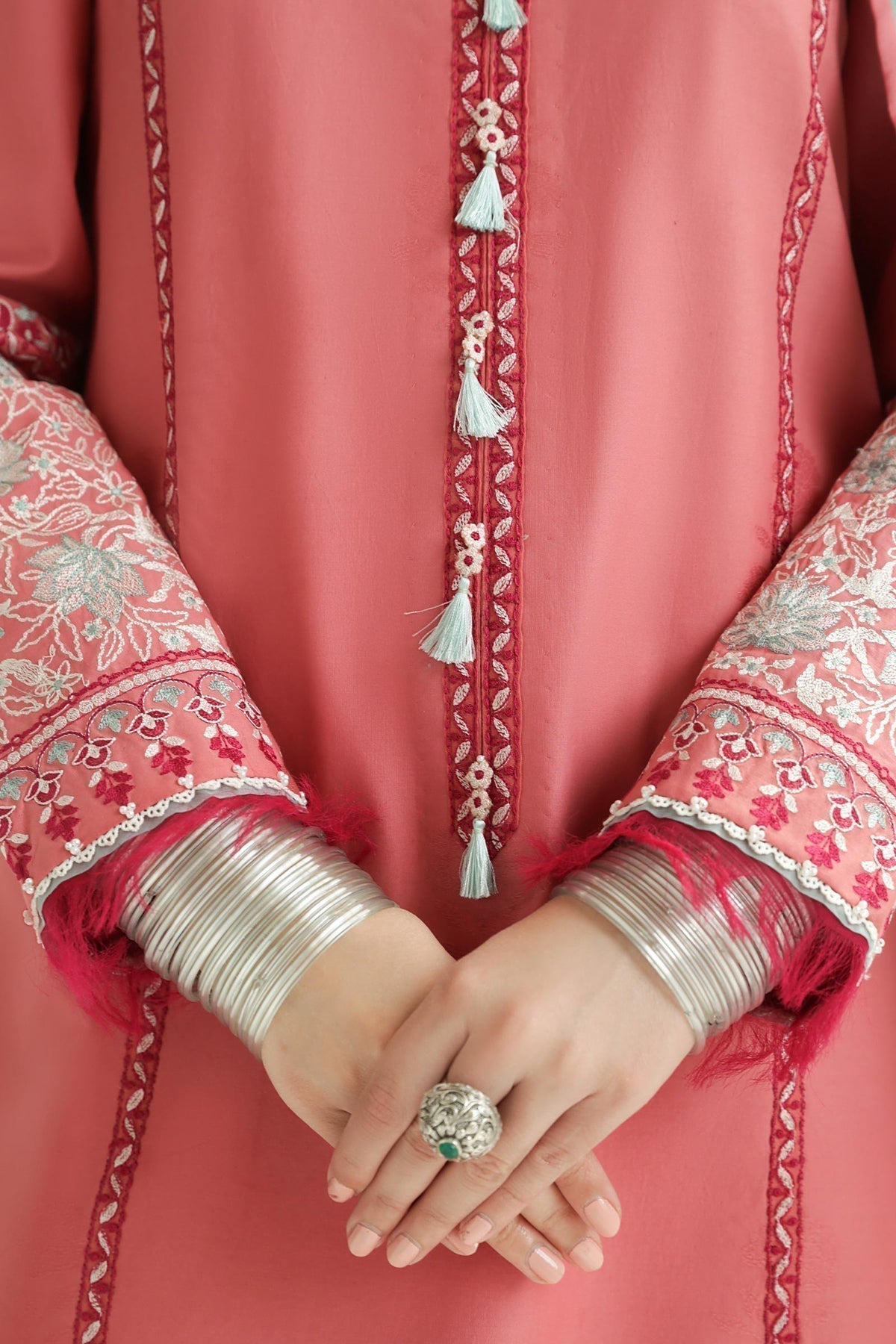 Zara Shahjahan | Luxury Lawn 24 | SANDAL-10B - House Of Hania