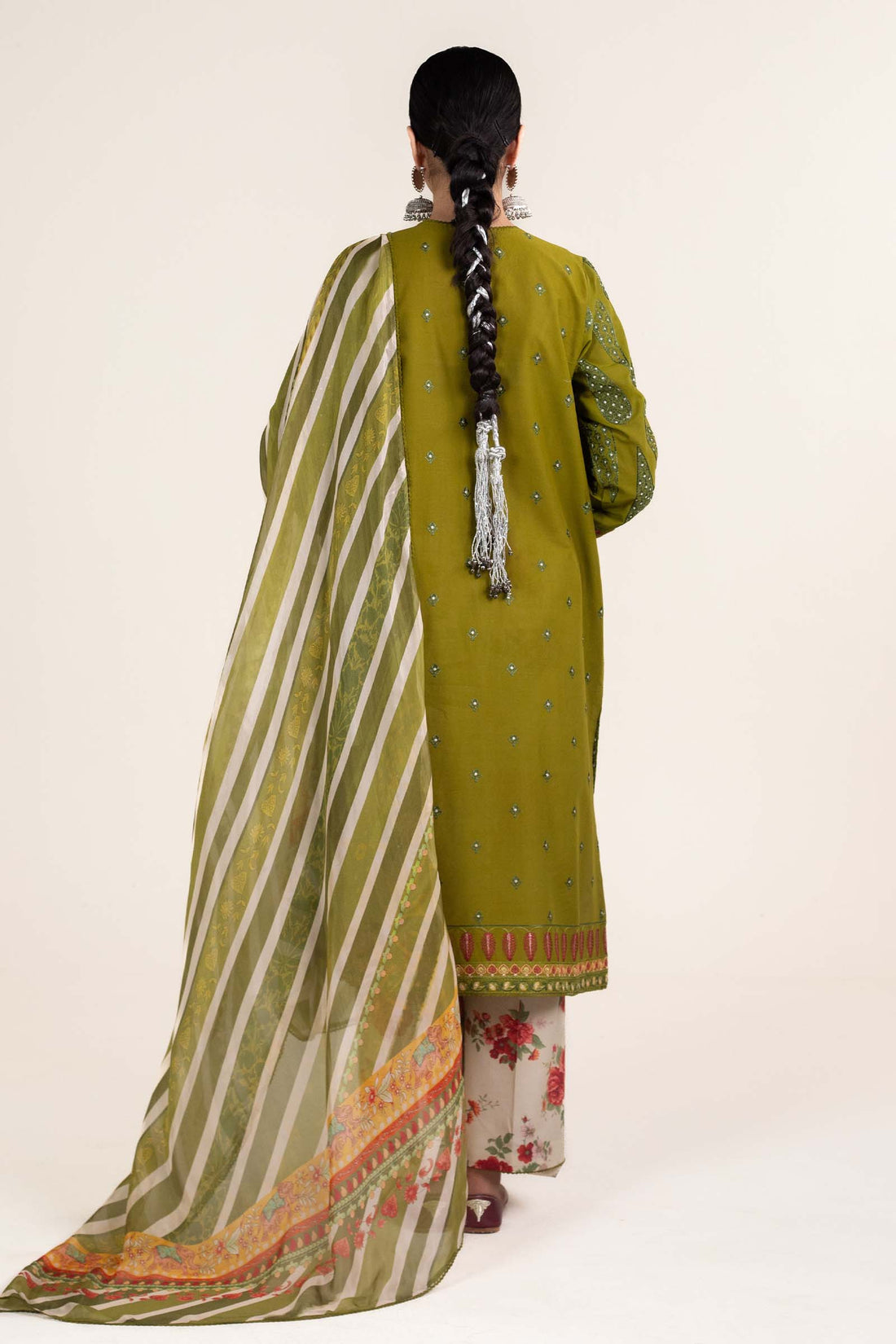 Zara Shahjahan | Stitched Lawn 24 | SL-AINA-8B - House Of Hania