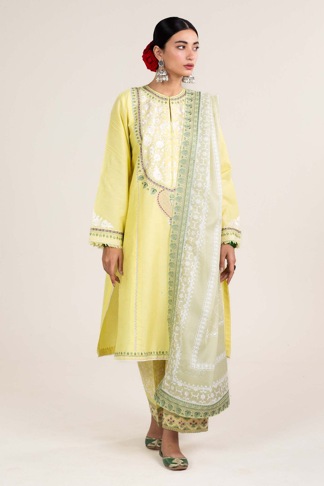 Zara Shahjahan | Stitched Lawn 24 | SL-DILARA-15A - House Of Hania
