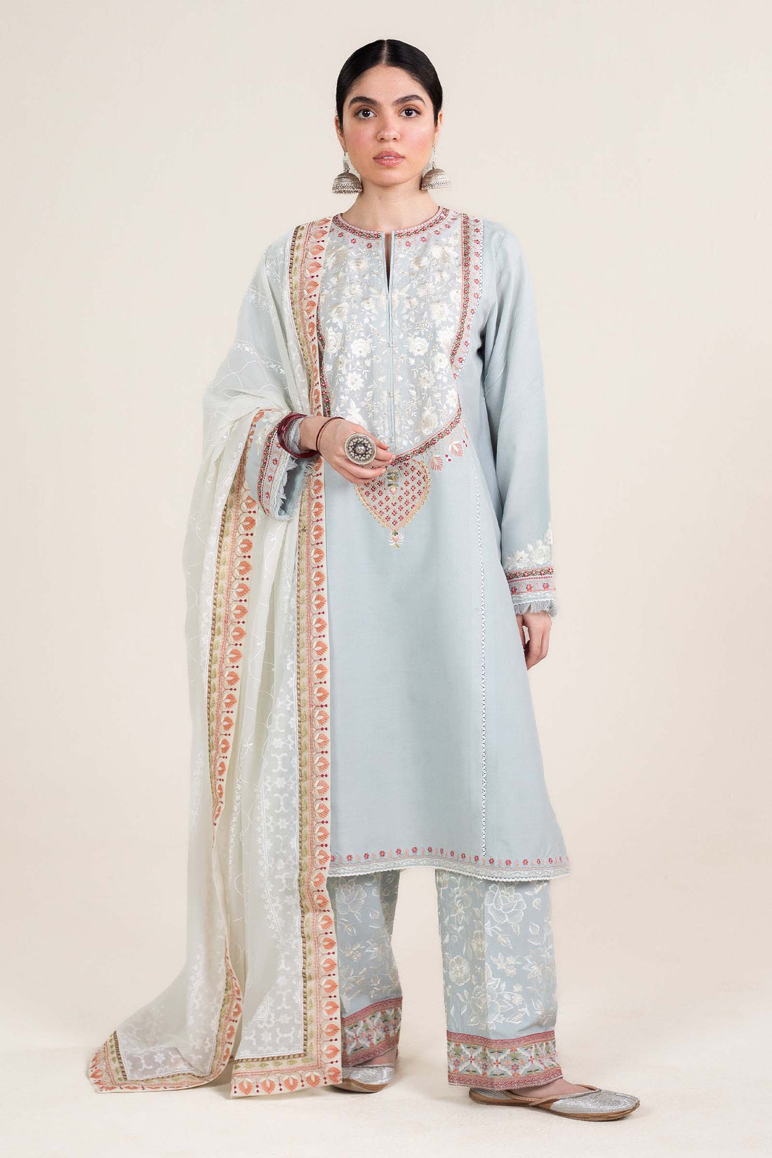 Zara Shahjahan | Stitched Lawn 24 | SL-DILARA-15B - House Of Hania