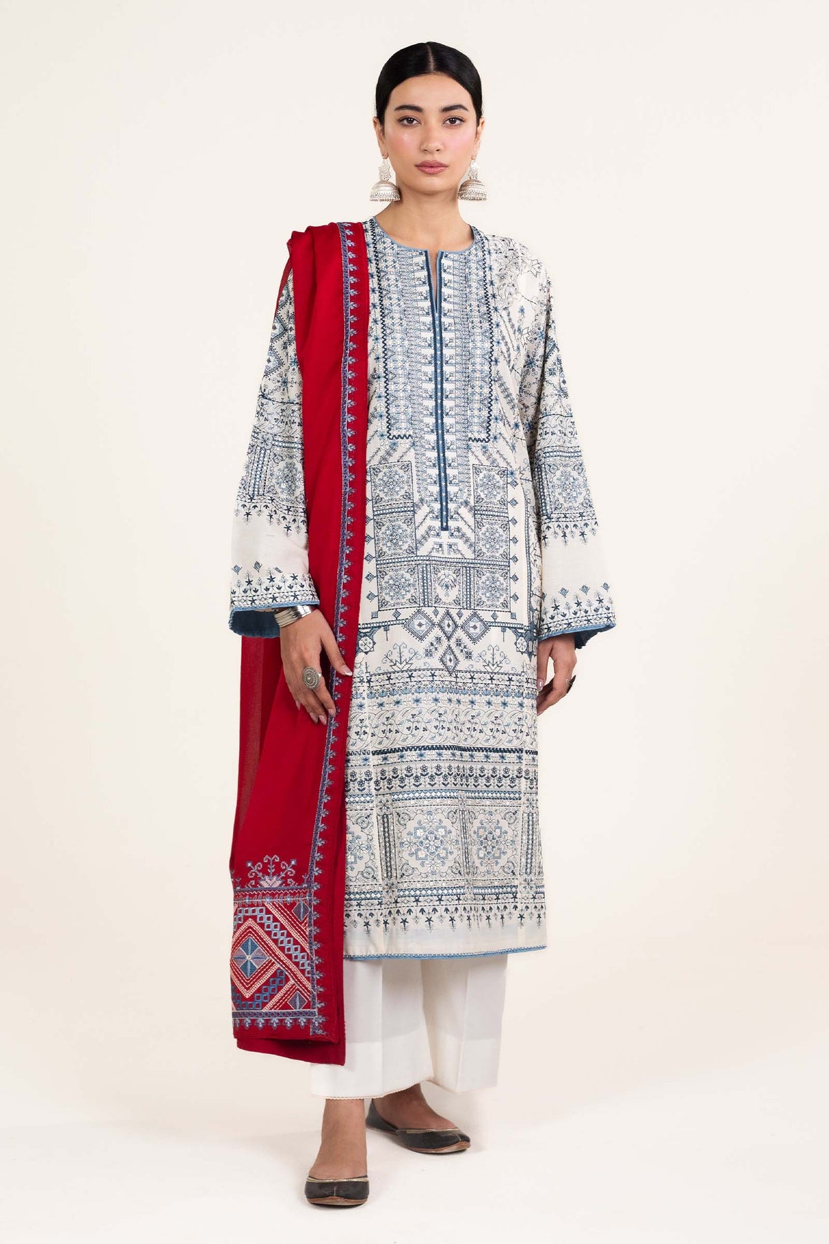 Zara Shahjahan | Stitched Lawn 24 | SL-DIYA-2A - House Of Hania