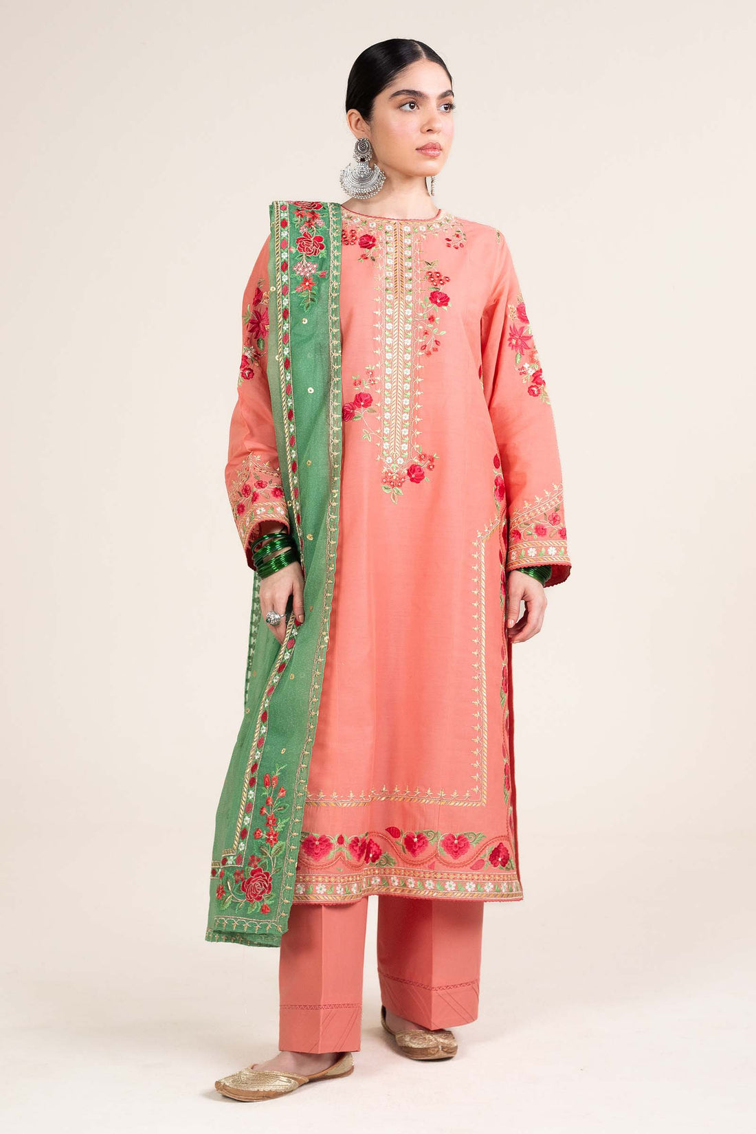 Zara Shahjahan | Stitched Lawn 24 | SL-JIYA-6A - House Of Hania
