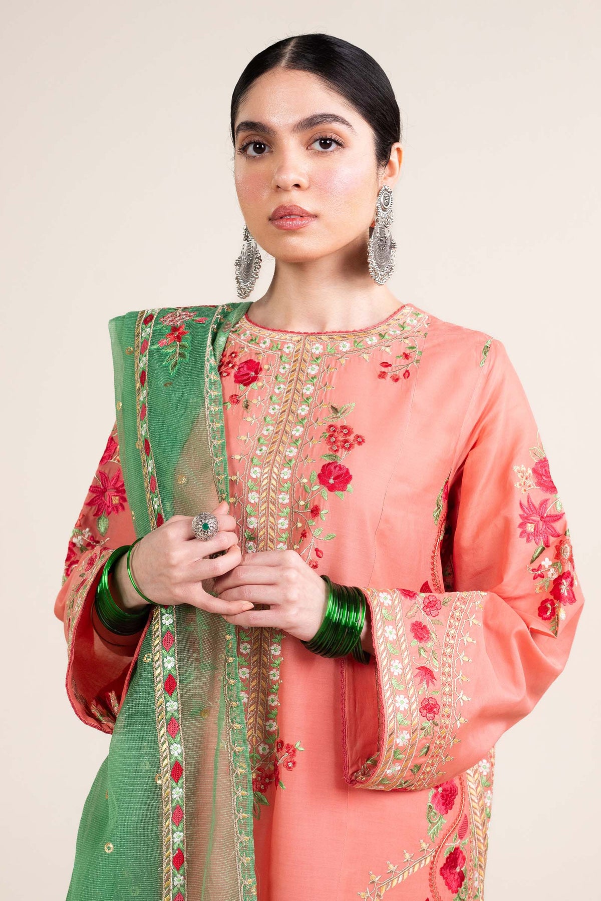 Zara Shahjahan | Stitched Lawn 24 | SL-JIYA-6A - House Of Hania
