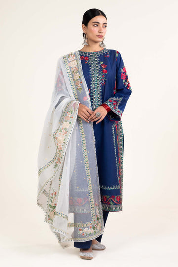 Zara Shahjahan | Stitched Lawn 24 | SL-JIYA-6B - House Of Hania