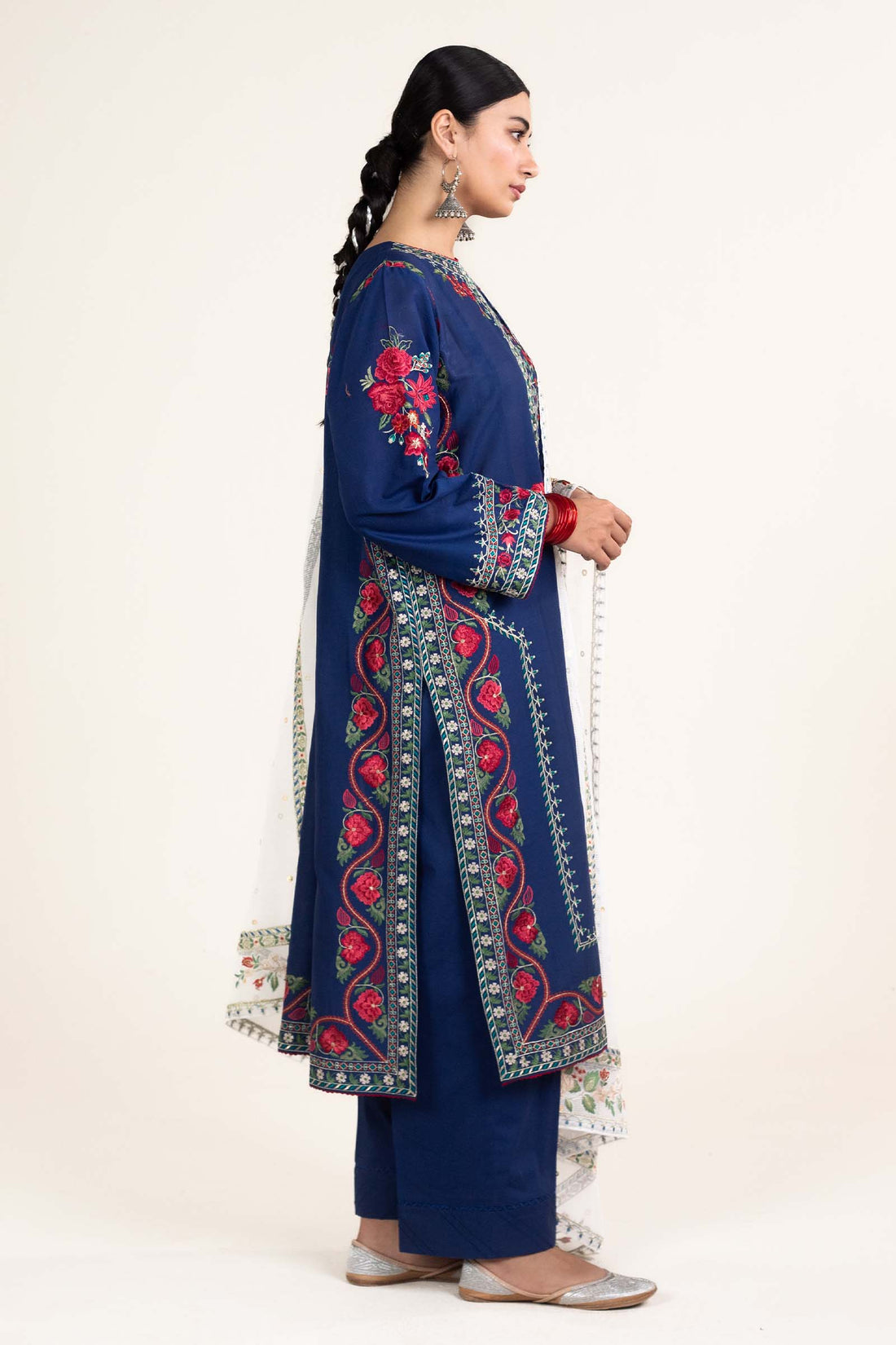 Zara Shahjahan | Stitched Lawn 24 | SL-JIYA-6B - House Of Hania
