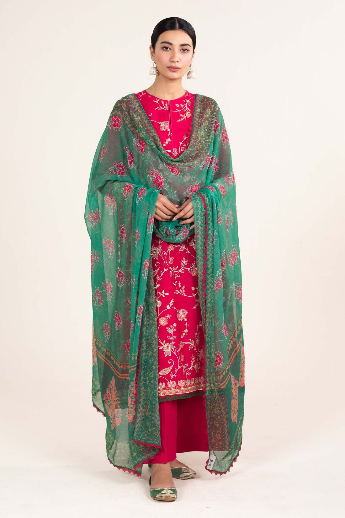 Zara Shahjahan | Stitched Lawn 24 | SL-KORINA-3B - House Of Hania