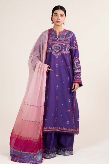 Zara Shahjahan | Stitched Lawn 24 | SL-LAMIA-7B - House Of Hania