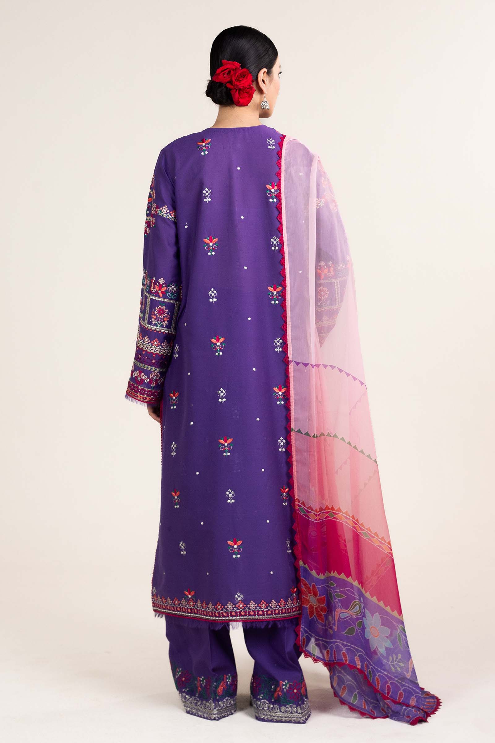 Zara Shahjahan | Stitched Lawn 24 | SL-LAMIA-7B - House Of Hania
