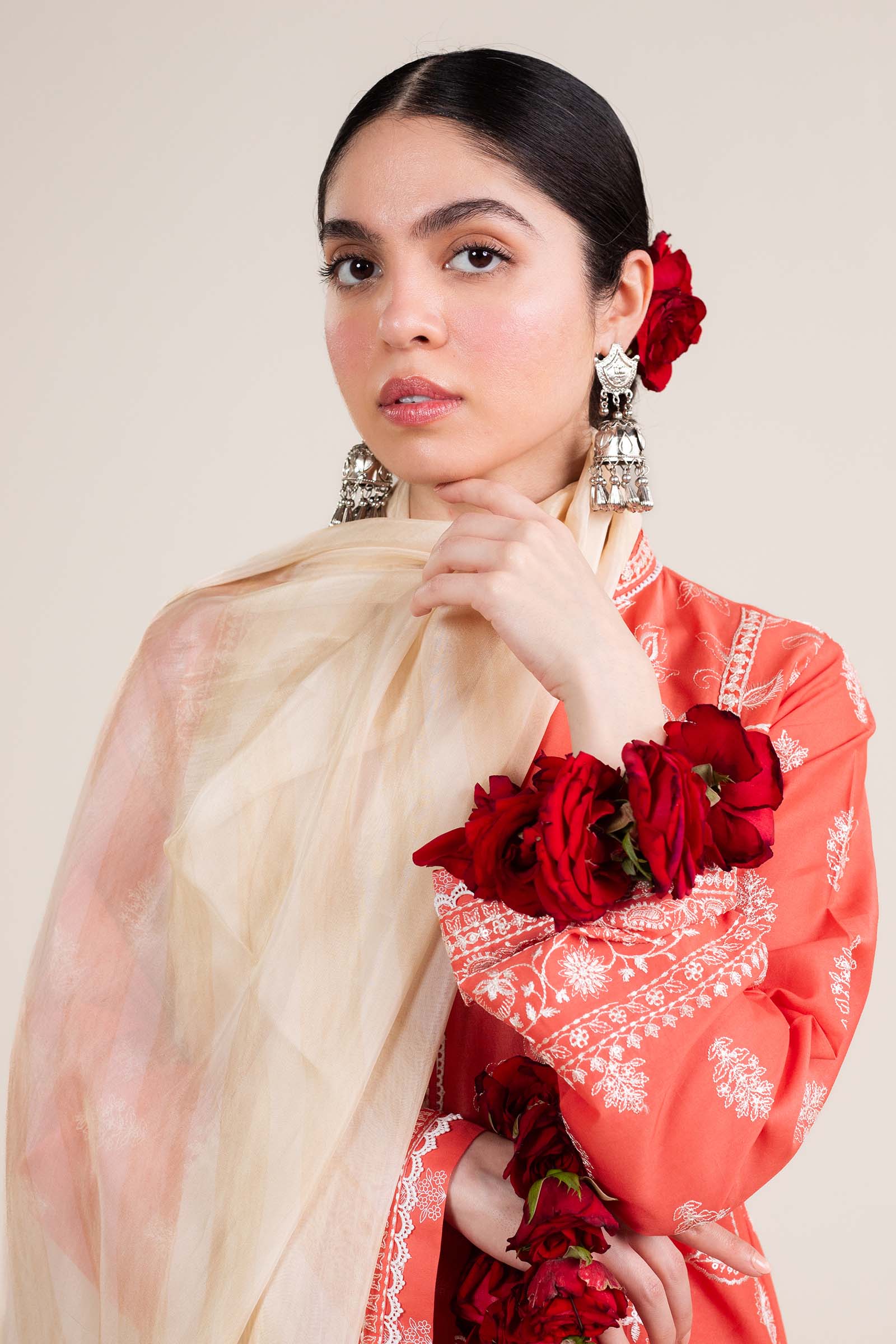 Zara Shahjahan | Stitched Lawn 24 | SL-MAHI-1A - House Of Hania