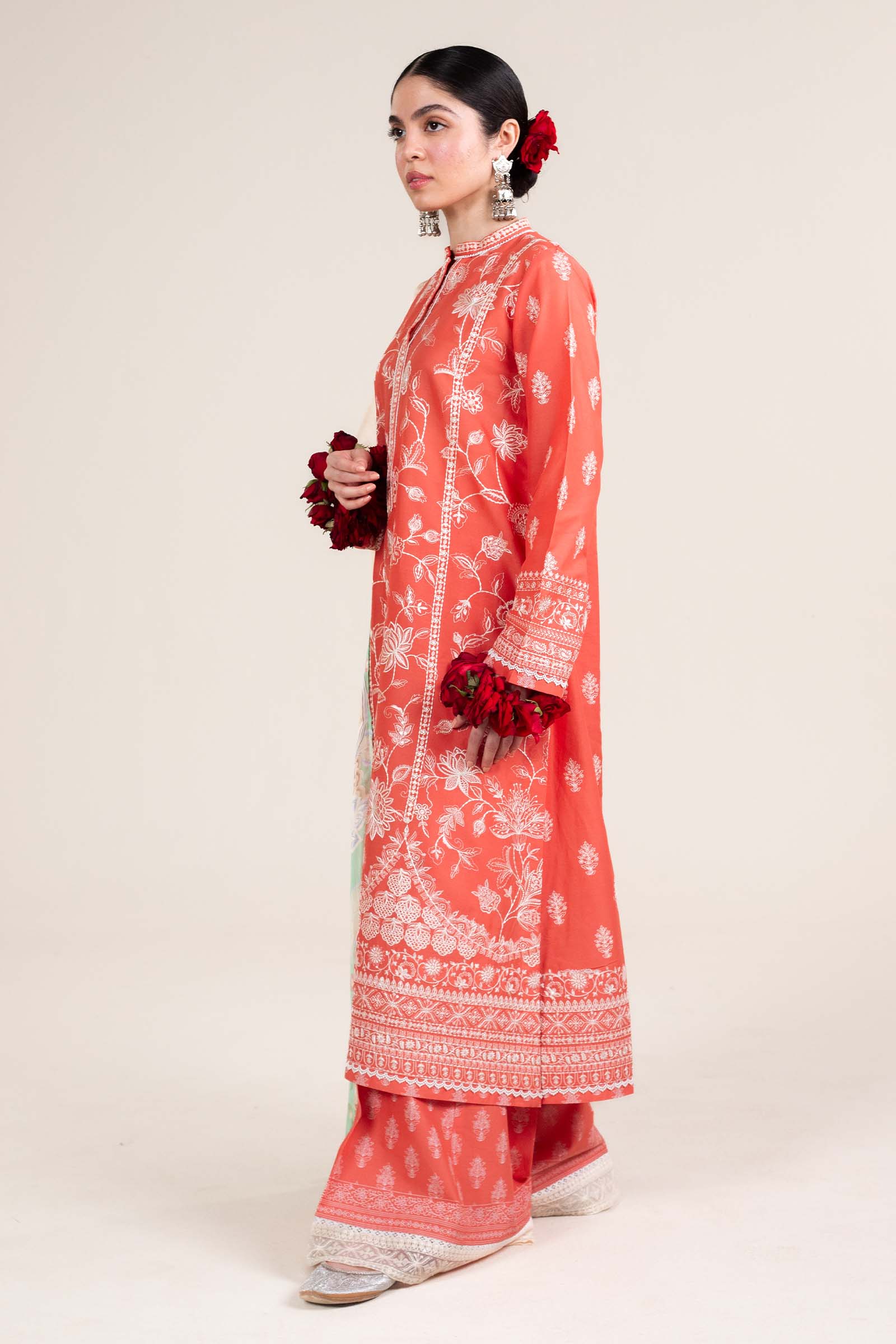 Zara Shahjahan | Stitched Lawn 24 | SL-MAHI-1A - House Of Hania