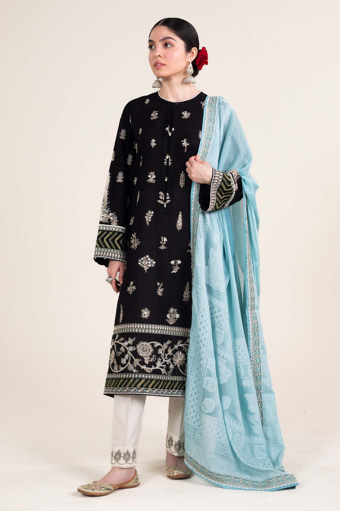 Zara Shahjahan | Stitched Lawn 24 | SL-MYRA-14B - House Of Hania