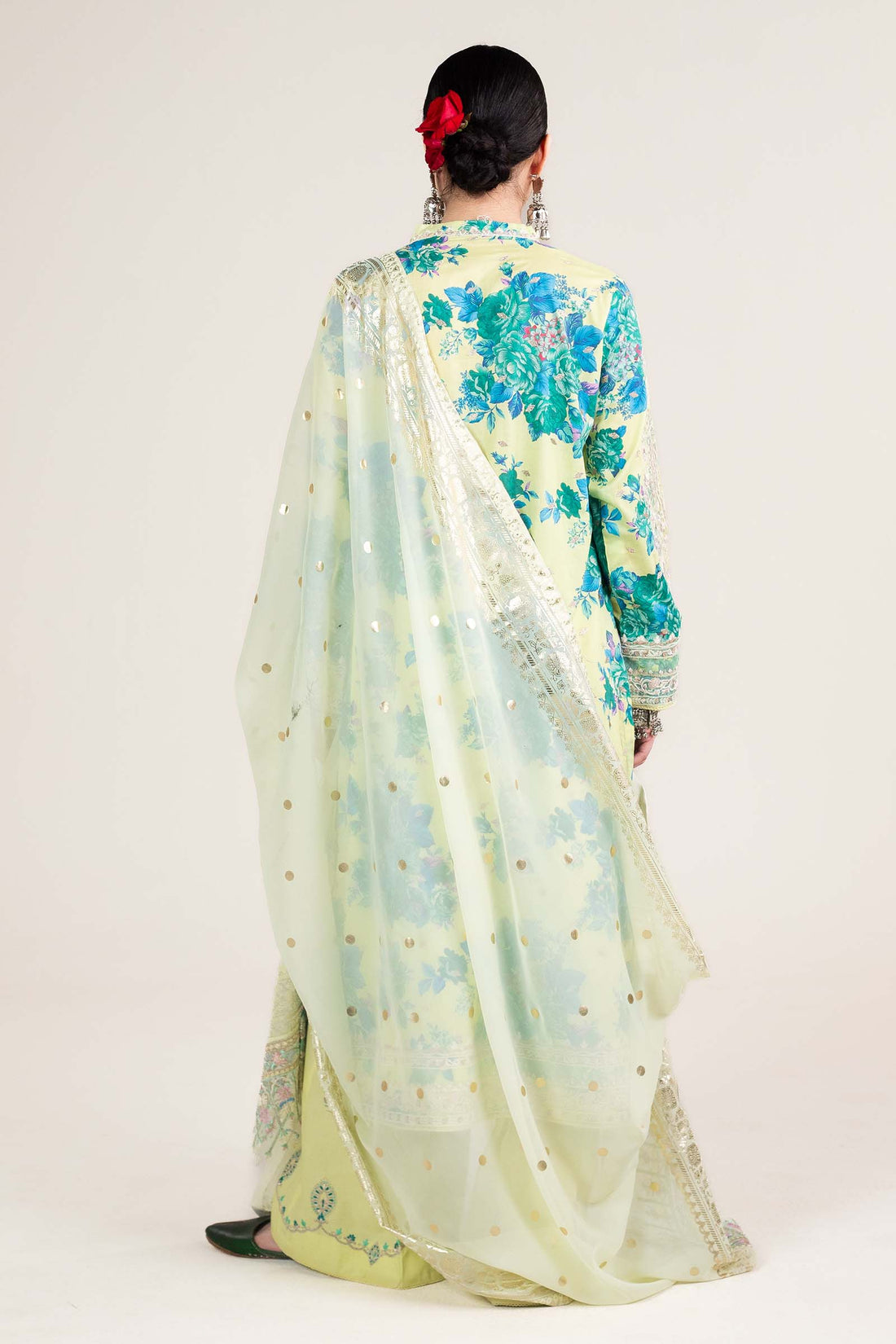 Zara Shahjahan | Stitched Lawn 24 | SL-PHOOL KARI-13A - House Of Hania
