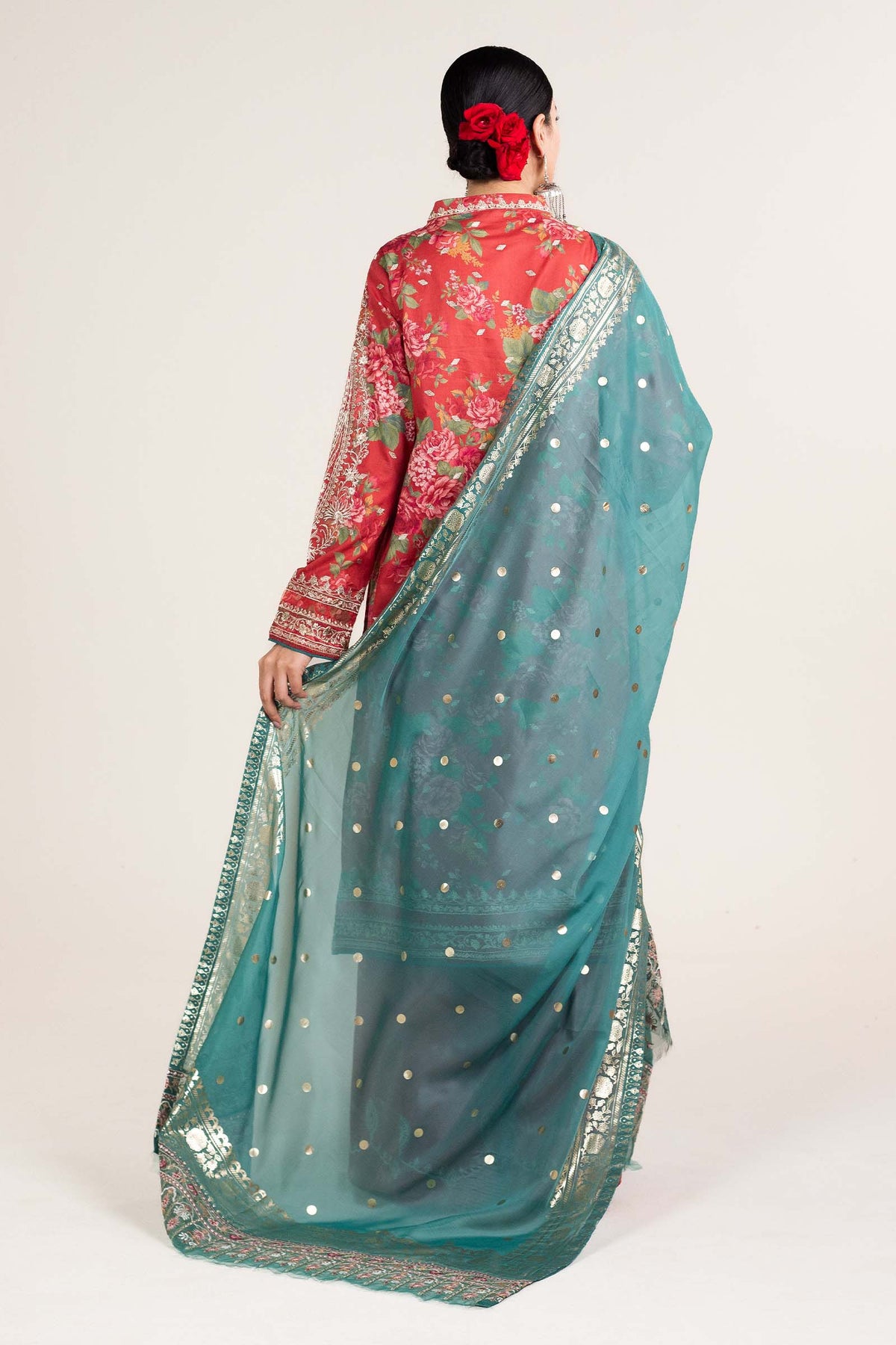 Zara Shahjahan | Stitched Lawn 24 | SL-PHOOL KARI-13B - House Of Hania