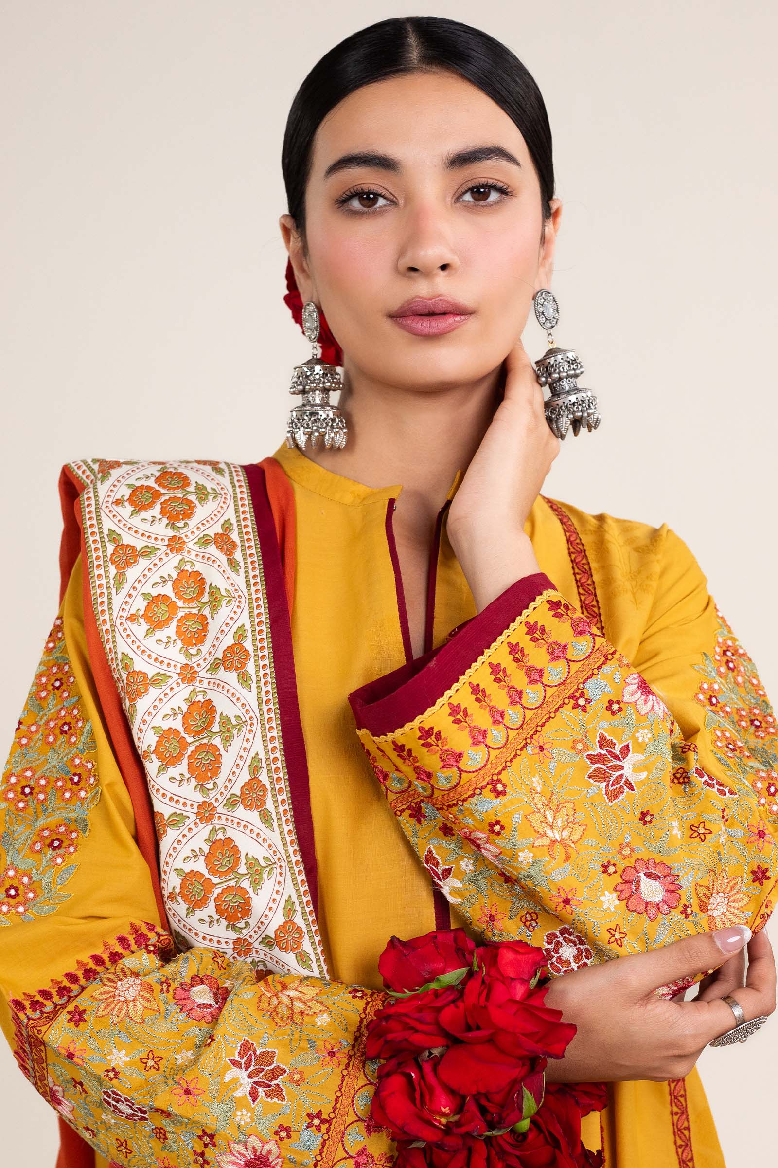 Zara Shahjahan | Stitched Lawn 24 | SL-SANDAL-10A - House Of Hania