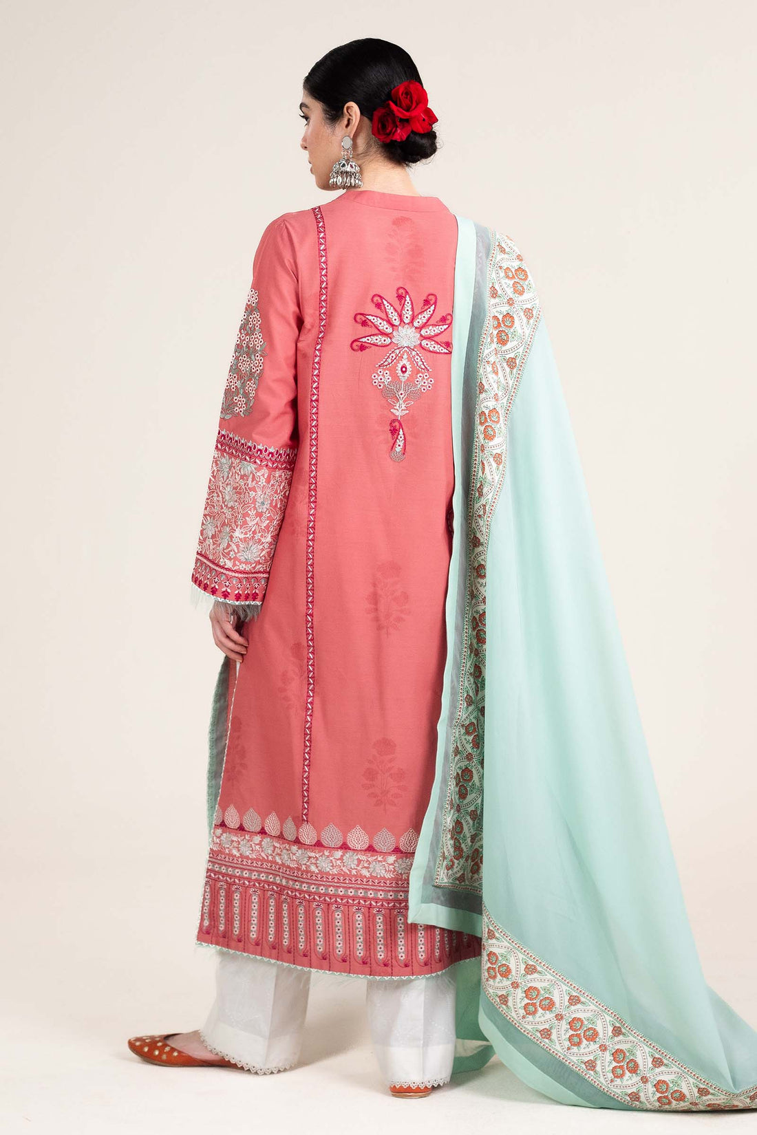Zara Shahjahan | Stitched Lawn 24 | SL-SANDAL-10B - House Of Hania