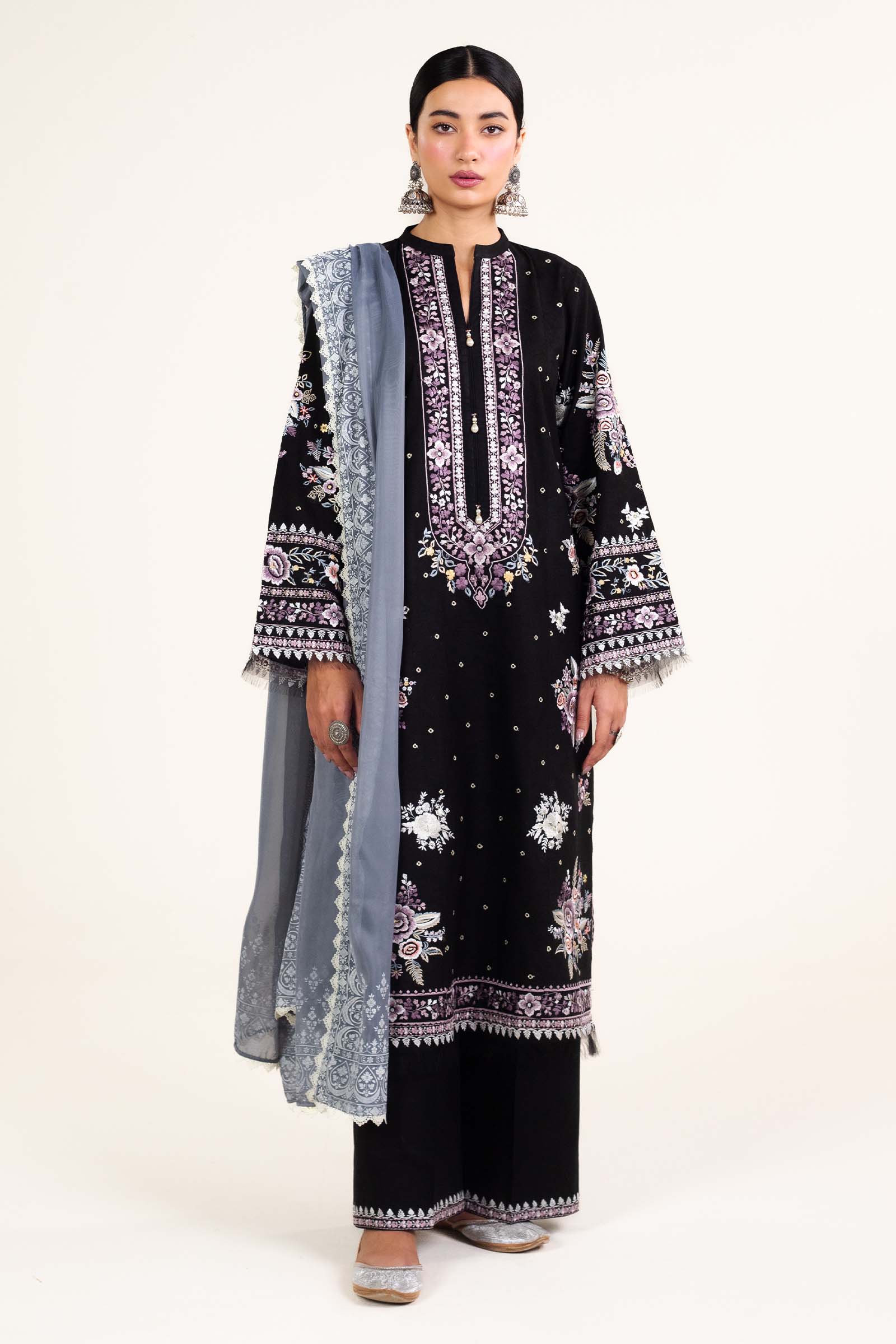 Zara Shahjahan | Stitched Lawn 24 | SL-SIFFA-4B - House Of Hania