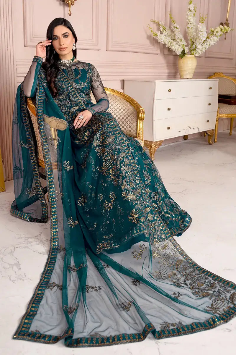 Zarif | Afreen Formals | ZA 01 EVERGREEN - House Of Hania