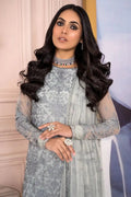 Zarif | Afreen Formals | ZA 02 STEEL GREY - House Of Hania