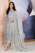 Zarif | Afreen Formals | ZA 02 STEEL GREY - House Of Hania