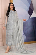 Zarif | Afreen Formals | ZA 02 STEEL GREY - House Of Hania