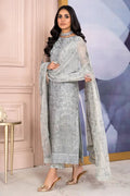 Zarif | Afreen Formals | ZA 02 STEEL GREY - House Of Hania