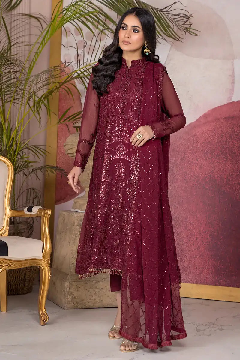 Zarif | Afreen Formals | ZA 04 MULBERRY - House Of Hania