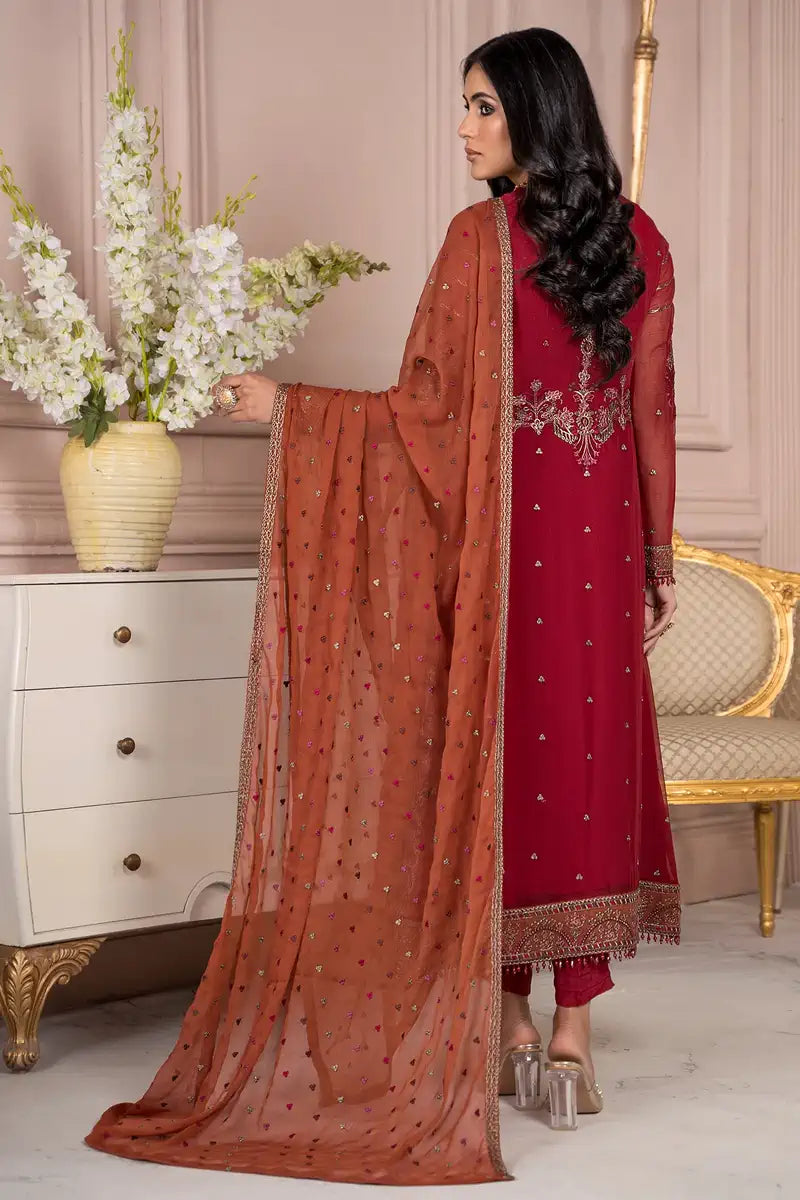 Zarif | Afreen Formals | ZA 08 GARNET - House Of Hania