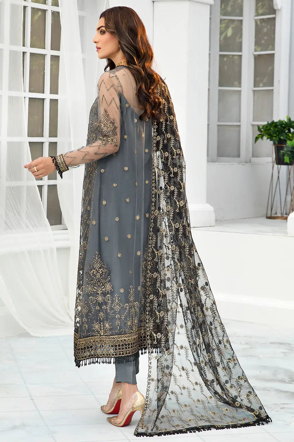 Zarif | DE LUXURY Formals | GRAPHITE - House Of Hania