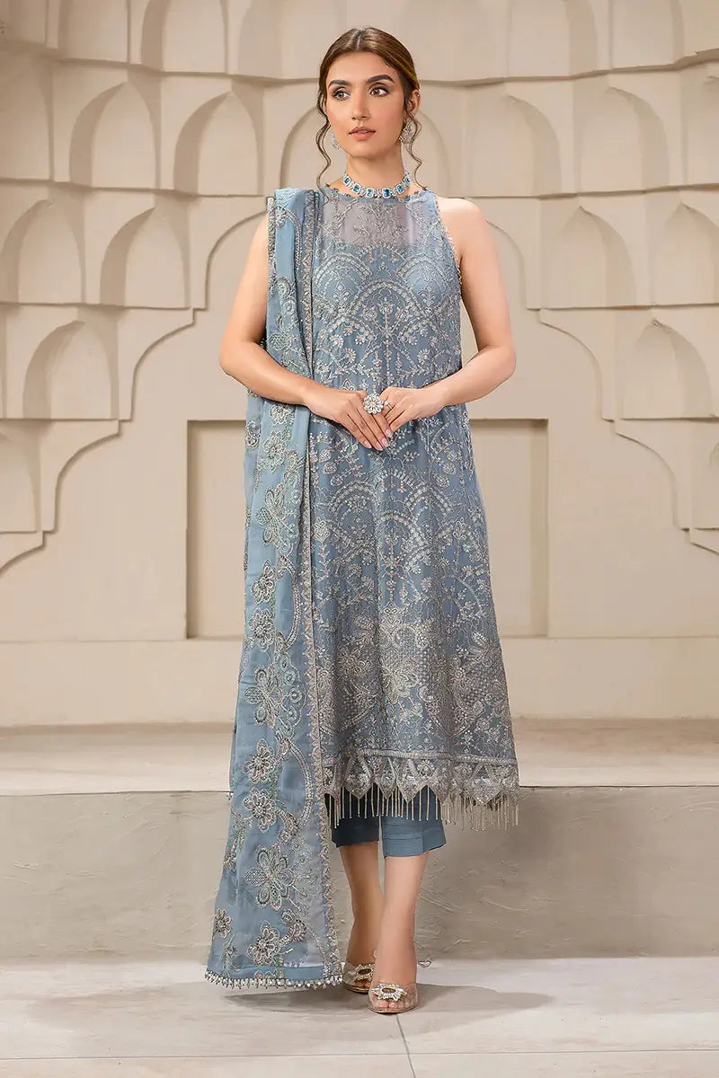 Zarif | Falak Formals | ZF 05 BLUE BELL - House Of Hania