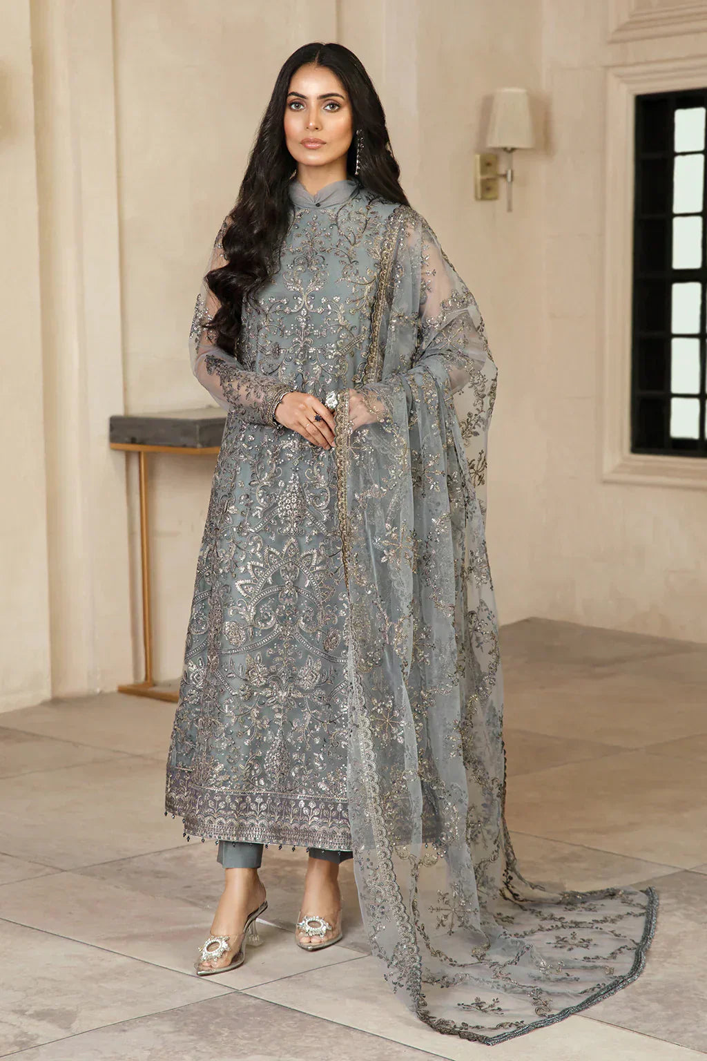 Zarif | Gulzaar Festive Chiffon 22 | Hazel - House Of Hania