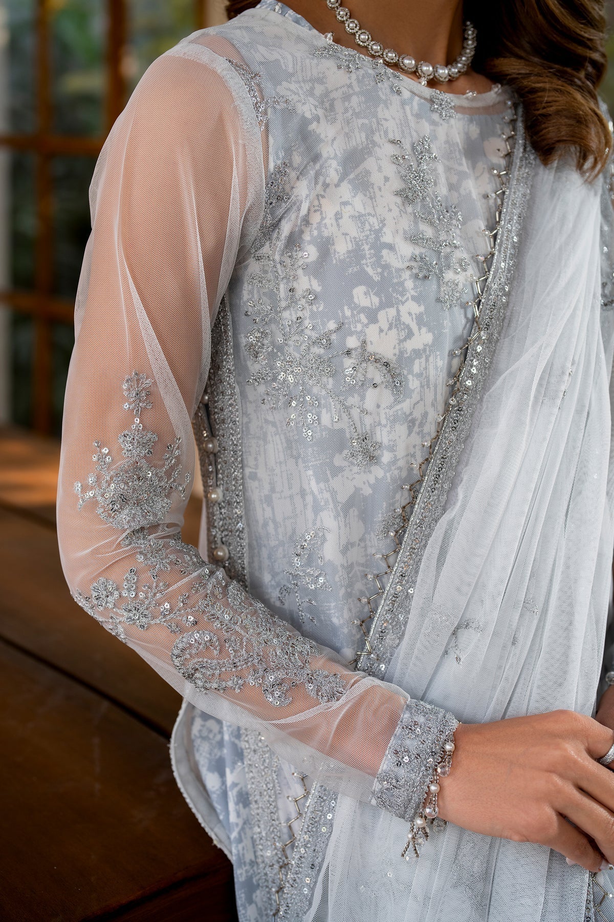 Zarif | Iris Printed Embroidered Edit 24 |  STELLA - House Of Hania
