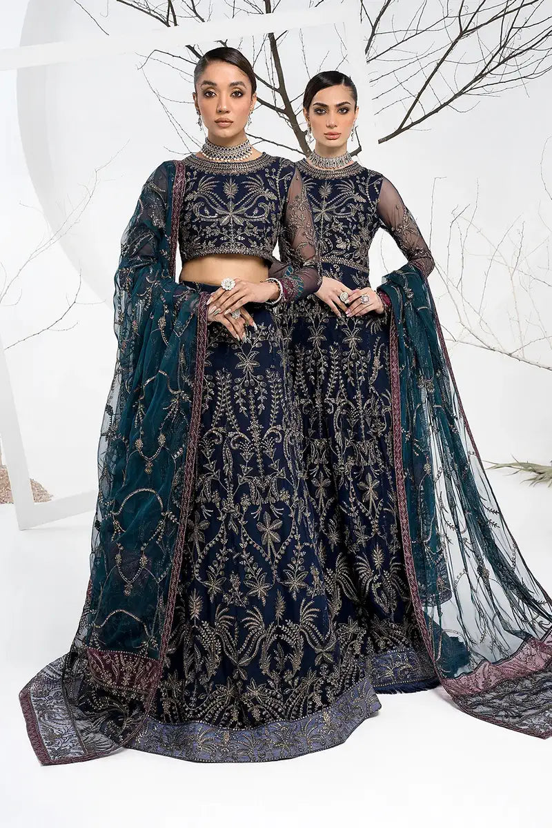 Zarif | LA CELESTE LUXURY Formals | ZLC 01 BLUEBERRY - House Of Hania
