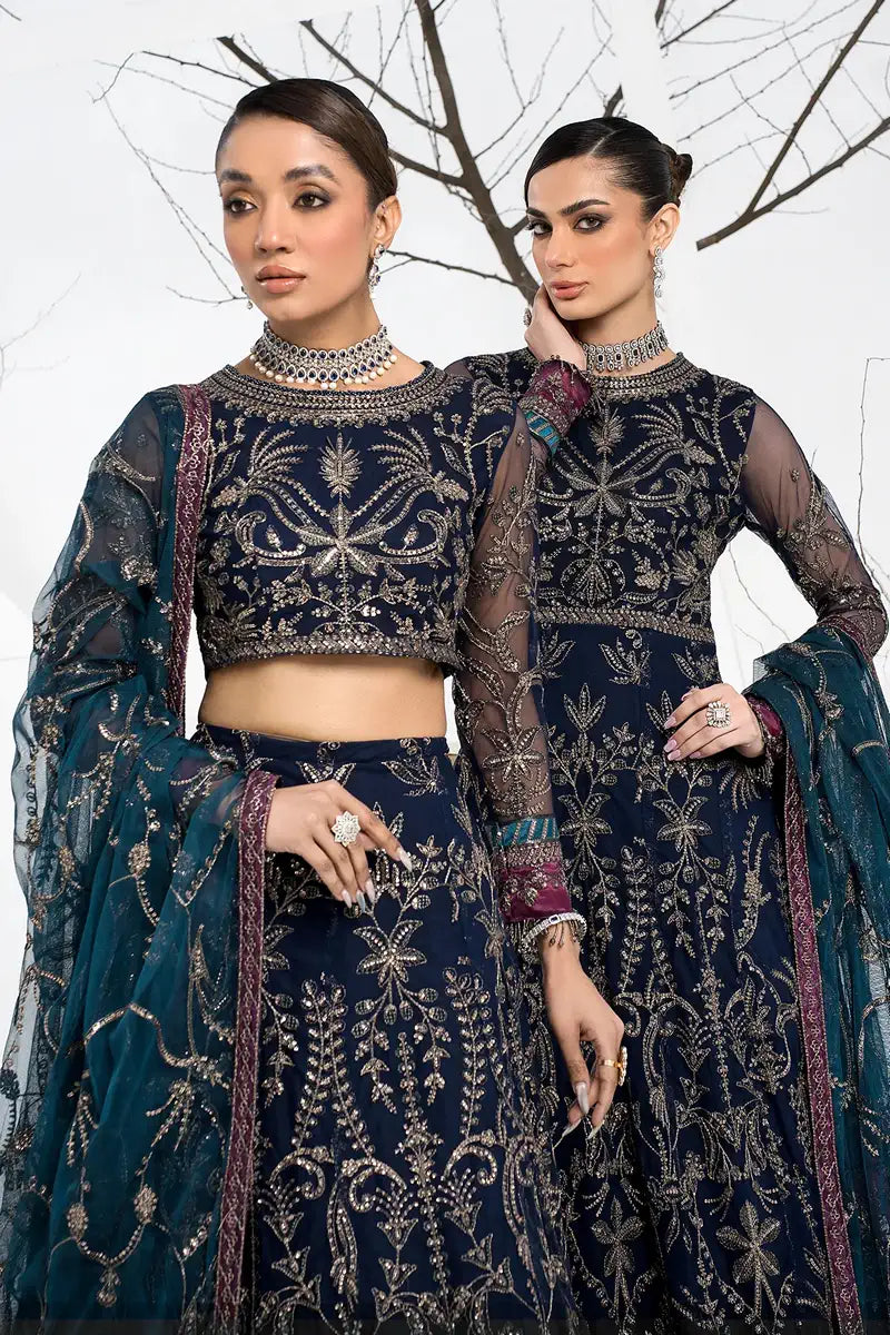 Zarif | LA CELESTE LUXURY Formals | ZLC 01 BLUEBERRY - House Of Hania