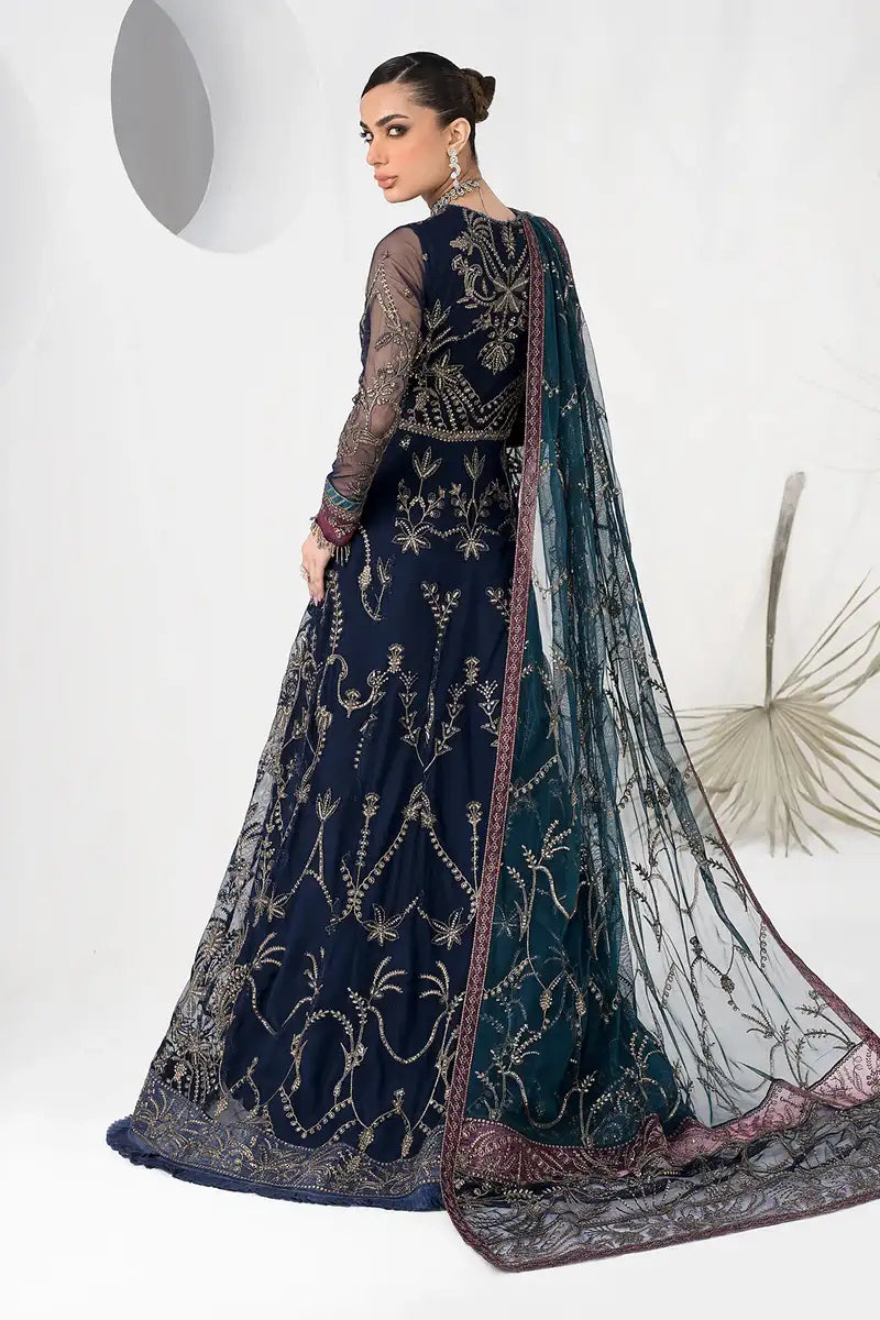 Zarif | LA CELESTE LUXURY Formals | ZLC 01 BLUEBERRY - House Of Hania