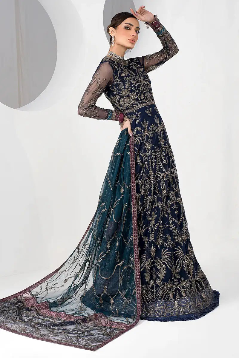 Zarif | LA CELESTE LUXURY Formals | ZLC 01 BLUEBERRY - House Of Hania