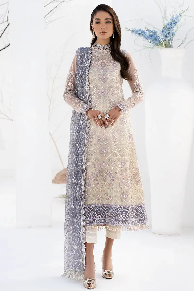 Zarif | LA CELESTE LUXURY Formals | ZLC 02 PEARL WHITE - House Of Hania