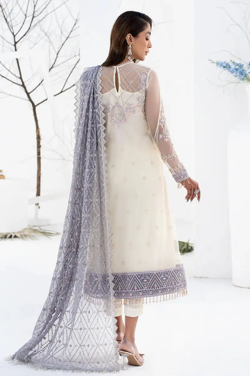 Zarif | LA CELESTE LUXURY Formals | ZLC 02 PEARL WHITE - House Of Hania