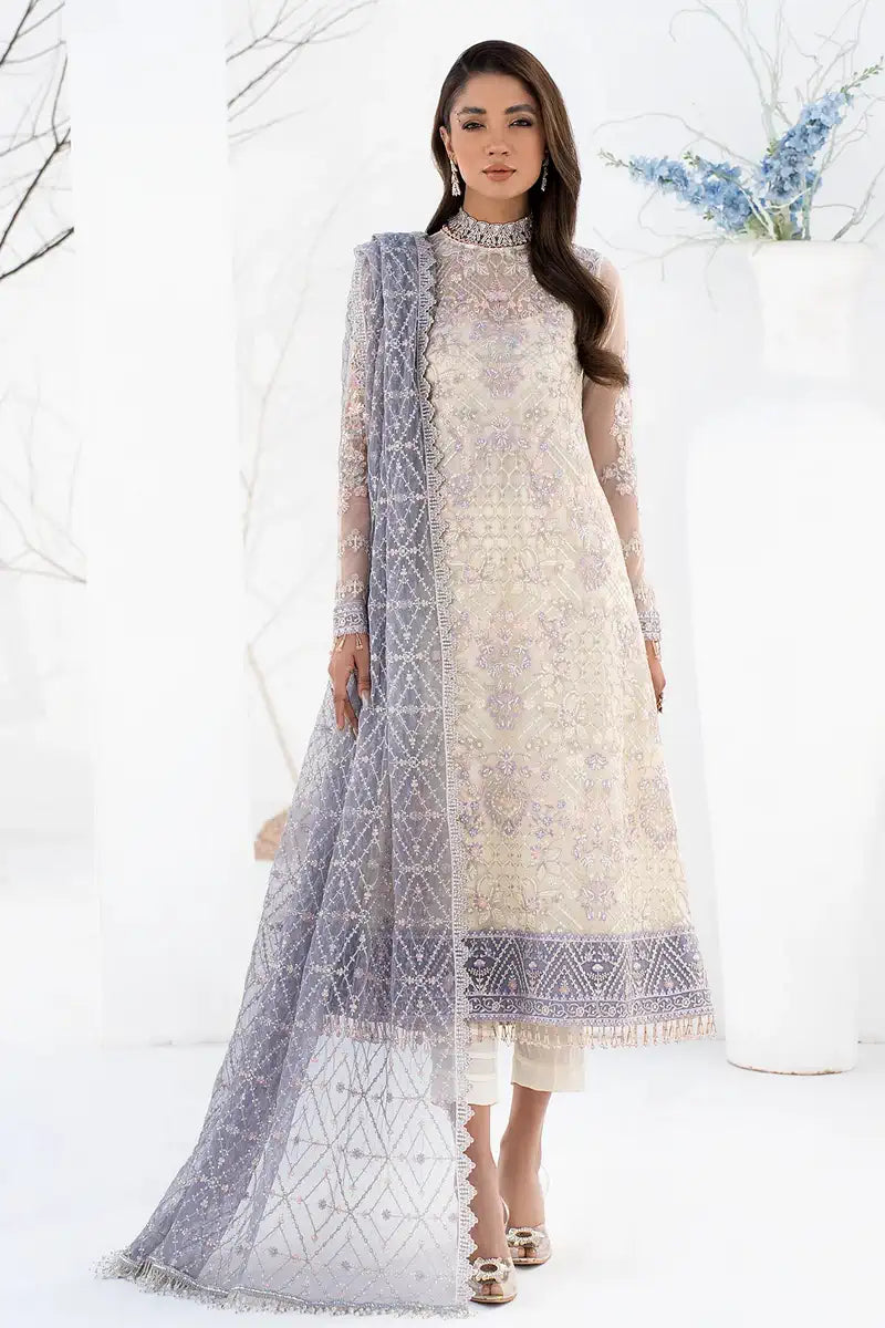 Zarif | LA CELESTE LUXURY Formals | ZLC 02 PEARL WHITE - House Of Hania