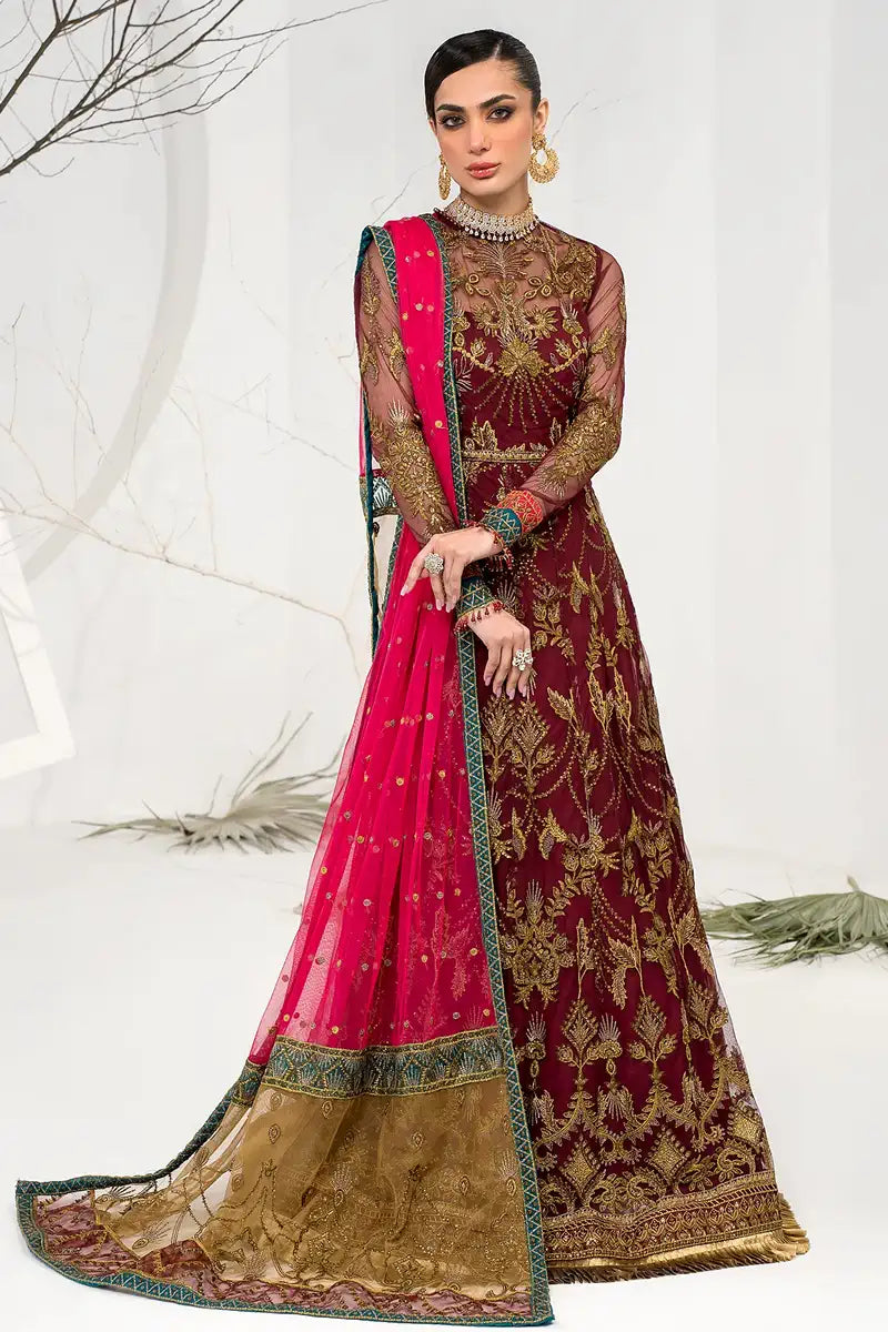 Zarif | LA CELESTE LUXURY Formals | ZLC 04 BURNT ROSE - House Of Hania