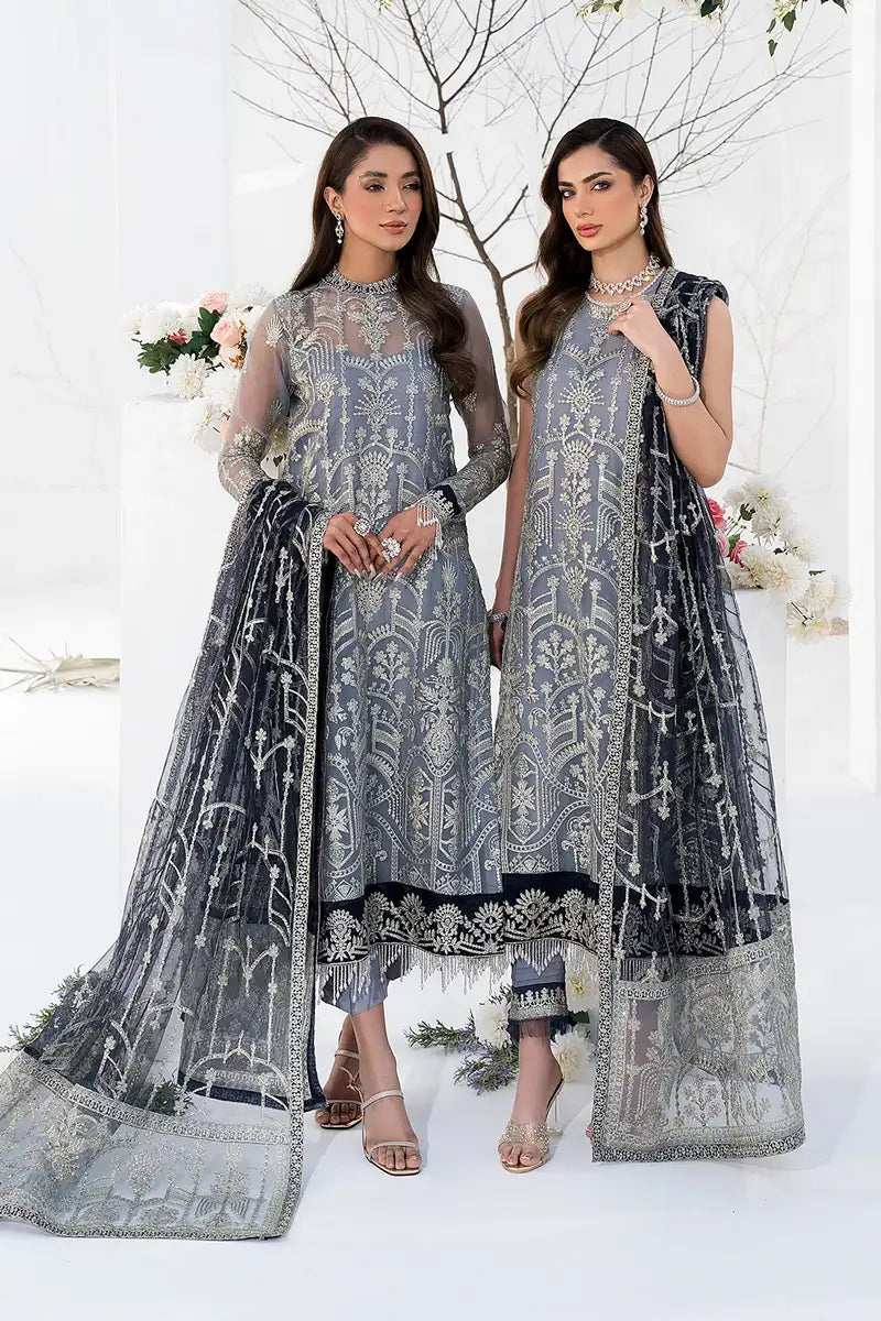 Zarif | LA CELESTE LUXURY Formals | ZLC 05 ASH Black - House Of Hania