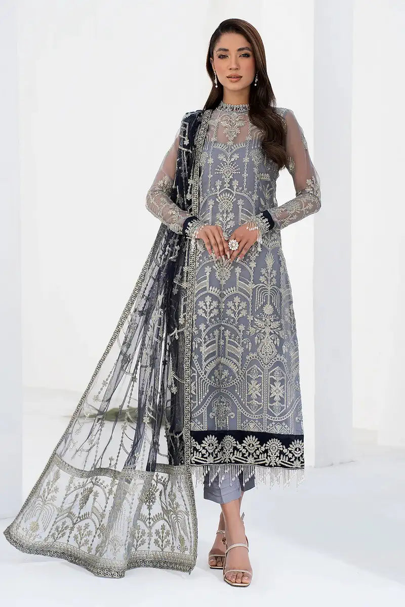 Zarif | LA CELESTE LUXURY Formals | ZLC 05 ASH Black - House Of Hania