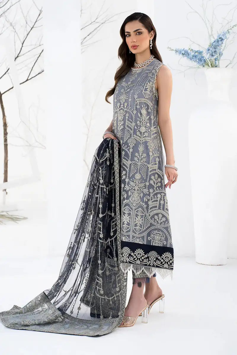 Zarif | LA CELESTE LUXURY Formals | ZLC 05 ASH Black - House Of Hania